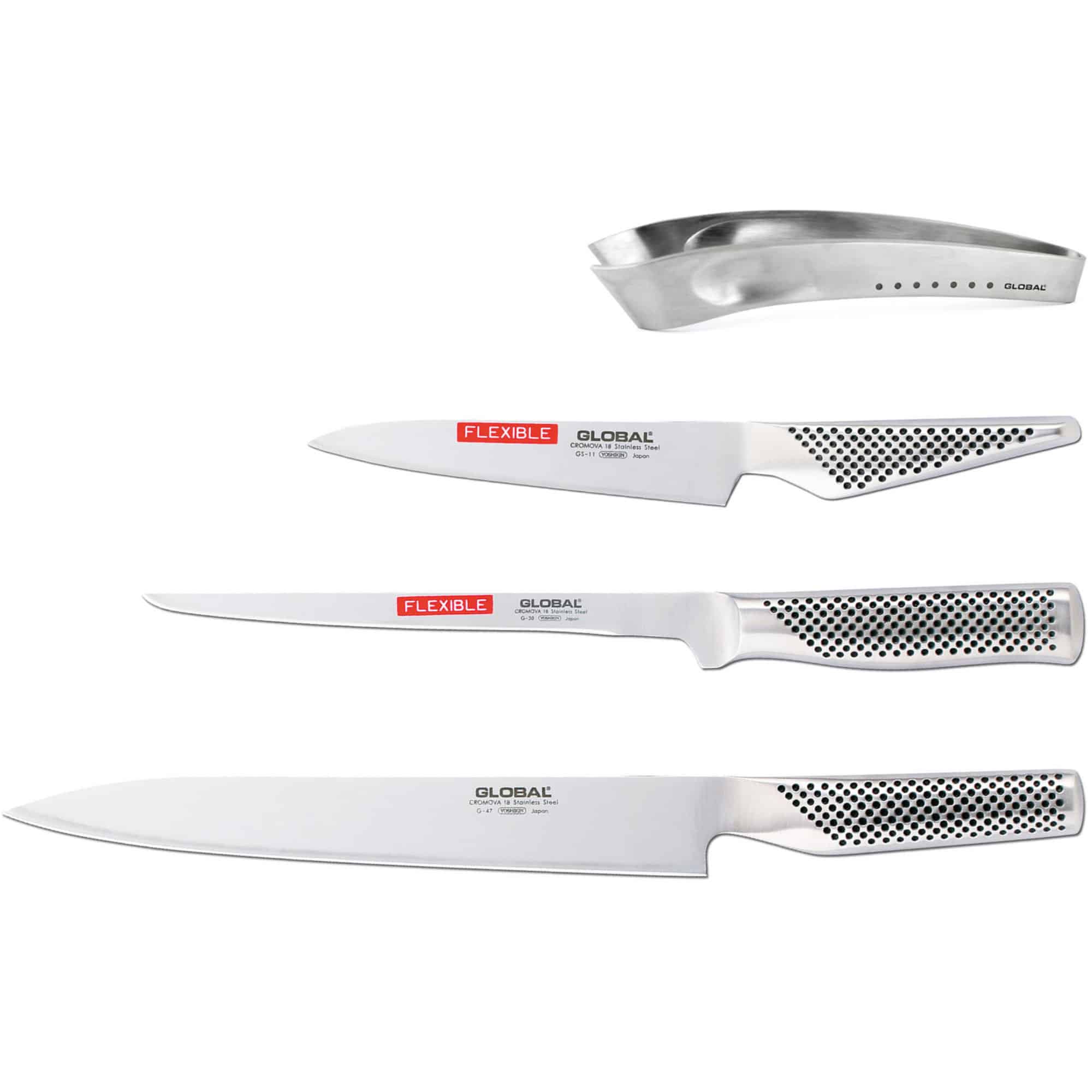 Global Knivsæt med 3 knive og - Filetkniv